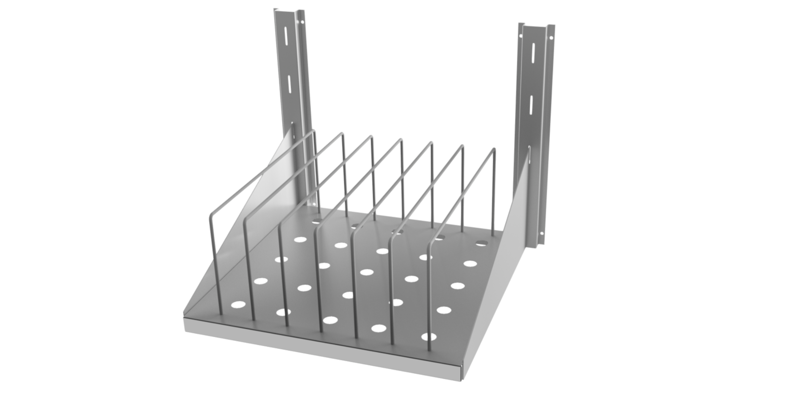 Полка настенная для досок 400х400х165 перфорированная 